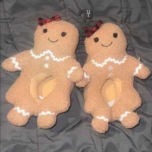 Adorable Gingerbread Plush Slippers
